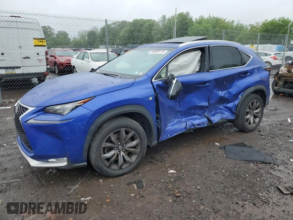 2016 Lexus NX 200t with VIN JTJYARBZ7G2024520, listed as a Copart auction lot 56489115 with Not provided miles and Salvage title. Bid and sale history available at DreamBid. Image 1.