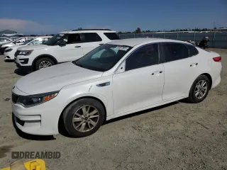 2016 Kia Optima LX with VIN 5XXGT4L38GG057252, listed as a Copart auction lot 59597965 with 102,098 mi miles and Salvage title. Bid and sale history available at DreamBid. Image 1.