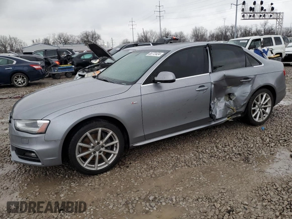 2015 Audi A4 Premium Plus with VIN WAUHFAFL3FN006599, listed as a Copart auction lot 85772424 with 0 mi miles and Salvage Title. Bid and sale history available at carsss.com. Image 1.