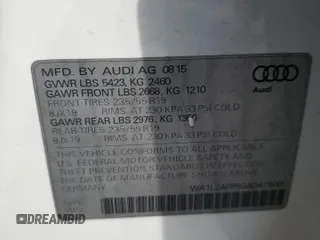 2016 Audi Q5 Premium Plus with VIN WA1L2AFP5GA047900, listed as a Copart auction lot 42851285 with 42,951 mi miles and Salvage Title. Bid and sale history available at carsss.com. Image 13.