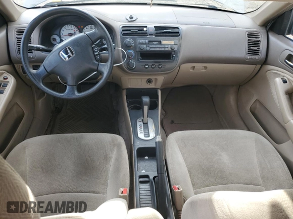 2002 Honda Civic LX with VIN 1HGES16582L007564, listed as a Copart auction lot 54955815 with 106,271 mi miles and Clean Title. Bid and sale history available at DreamBid. Image 8.