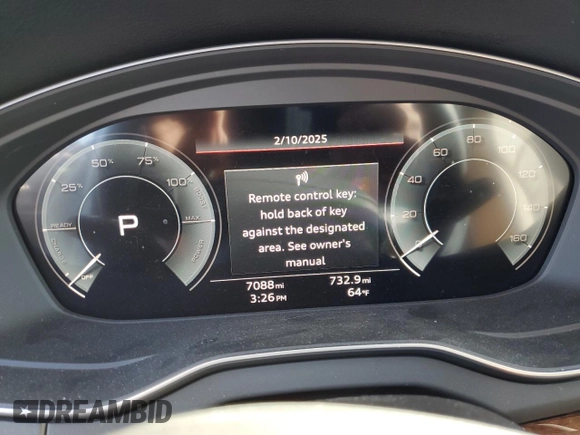 2024 Audi Q5 S line Premium with VIN WA1G2AFY0R2101708, listed as a Copart auction lot 44791195 with 7,088 mi miles and Salvage title. Bid and sale history available at DreamBid. Image 9.