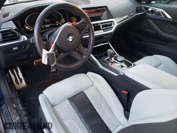 2023 BMW M4 Competition xDrive with VIN WBS43AZ0XPCM39919, listed as a Copart auction lot 80679703 with 11,000 mi miles. Bid and sale history available at carsss.com. Image 8.