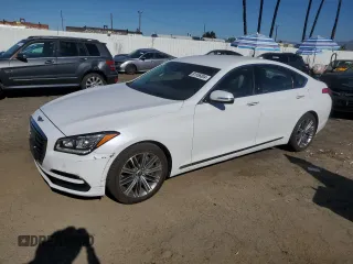 2019 Genesis G80 3.8L with VIN KMTFN4JEXKU326897, listed as a Copart auction lot 81956804 with 57,435 mi miles and Salvage Title. Bid and sale history available at carsss.com. Image 1.