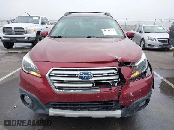 2015 Subaru Outback Limited with VIN 4S4BSBNC0F3316809, listed as a IAAI auction lot 41751576 with 120,788 mi miles and . Bid and sale history available at DreamBid. Image 12.