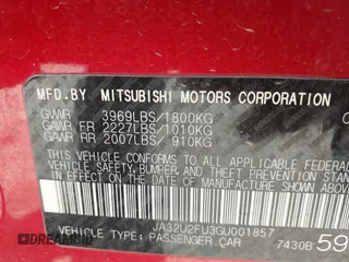 2016 Mitsubishi Lancer ES z VIN JA32U2FU3GU001857, wystawiony jako IAAI lot #41999674 z przebiegiem 65 520 mil mil oraz . Historia ofert i sprzedaży dostępna na DreamBid. Obrazek 9.