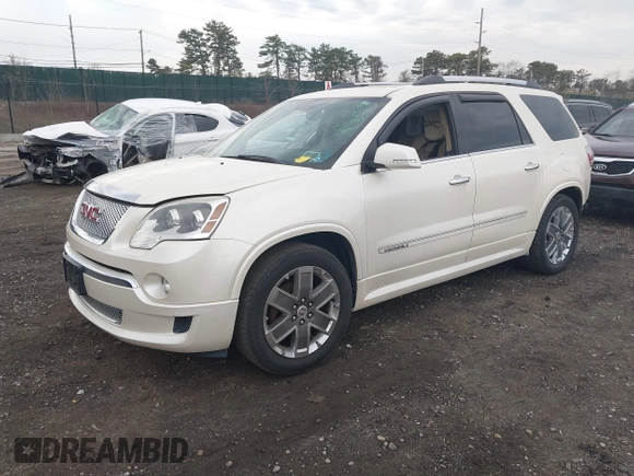 2012 GMC Acadia Denali with VIN 1GKKVTED0CJ308196, listed as a IAAI auction lot 42027791 with 150,740 mi miles and . Bid and sale history available at carsss.com. Image 2.