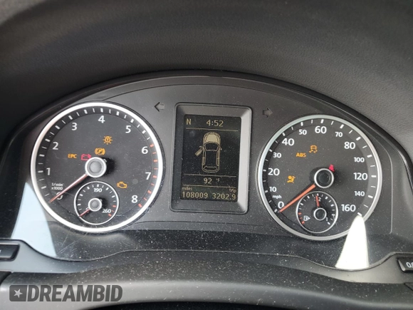 2010 Volkswagen Tiguan S with VIN WVGAV7AX4AW514812, listed as a Copart auction lot 53713245 with 108,009 mi miles and Salvage title. Bid and sale history available at DreamBid. Image 9.