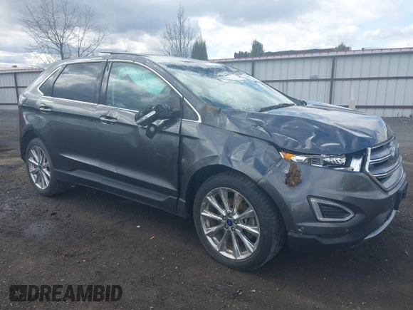 2017 Ford Edge Titanium with VIN 2FMPK4K90HBC22281, listed as a IAAI auction lot 41942400 with 82,111 mi miles. Bid and sale history available at carsss.com. Image 1.