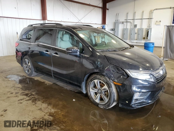 2020 Honda Odyssey Touring with VIN 5FNRL6H87LB006802, listed as a Copart auction lot 75322104 with 49,309 mi miles and Salvage Title. Bid and sale history available at DreamBid. Image 4.