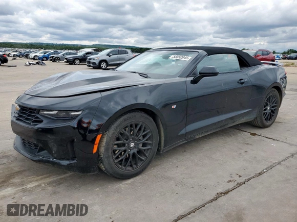 2023 Chevrolet Camaro 1LT with VIN 1G1FB3DX0P0148147, listed as a Copart auction lot 58852945 with 57,859 mi miles and Salvage title. Bid and sale history available at DreamBid. Image 1.