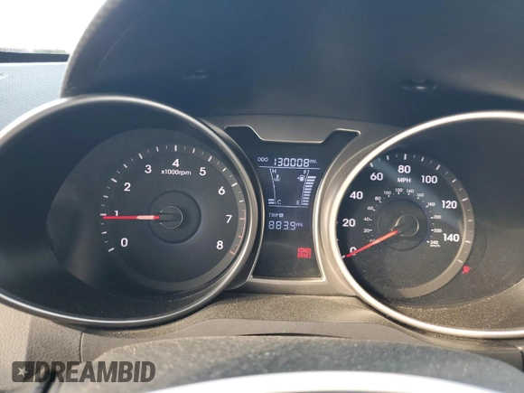 2013 Hyundai Veloster w/Gray Int with VIN KMHTC6ADXDU130886, listed as a Copart auction lot 57478095 with 130,008 mi miles and Salvage title. Bid and sale history available at DreamBid. Image 9.
