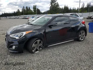 2013 Hyundai Veloster Turbo z VIN KMHTC6AE2DU157475, wystawiony jako Copart lot #58248065 z przebiegiem 161 710 mil mil oraz Szkoda całkowita • Salvage title. Historia ofert i sprzedaży dostępna na DreamBid. Obrazek 1.