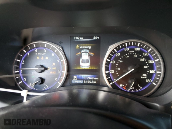 2017 Infiniti Q50 Premium with VIN JN1EV7AP4HM730609, listed as a Copart auction lot 87855375 with 105,949 mi miles and Salvage Title. Bid and sale history available at DreamBid. Image 9.