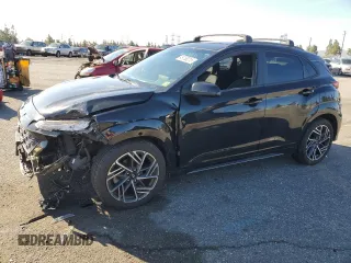 2022 Hyundai Kona N Line with VIN KM8K3CA33NU855586, listed as a Copart auction lot 49755215 with 37,500 mi miles and Salvage title. Bid and sale history available at DreamBid. Image 1.