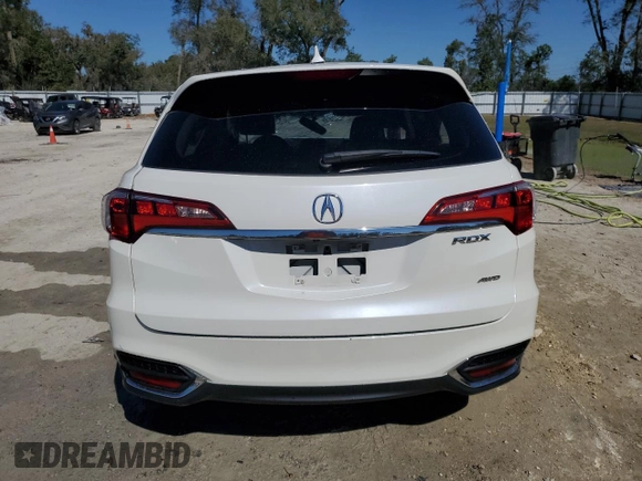 2018 Acura RDX with VIN 5J8TB4H38JL014792, listed as a Copart auction lot 45473745 with 0 mi miles and Non Repairable. Bid and sale history available at carsss.com. Image 6.