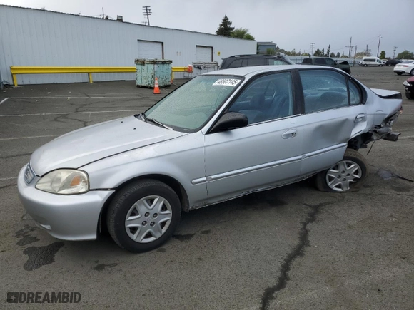1999 Honda Civic VP with VIN 2HGEJ6615XH532339, listed as a Copart auction lot 48587145 with 149,375 mi miles and Salvage Title. Bid and sale history available at carsss.com. Image 1.