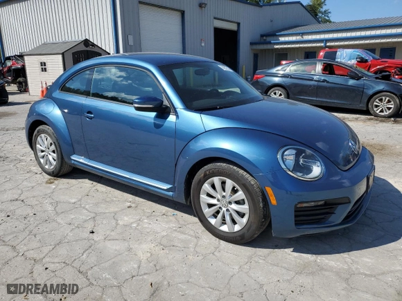 2019 Volkswagen Beetle S with VIN 3VWFD7AT6KM715779, listed as a Copart auction lot 74257514 with 0 mi miles and Salvage Title. Bid and sale history available at carsss.com. Image 4.
