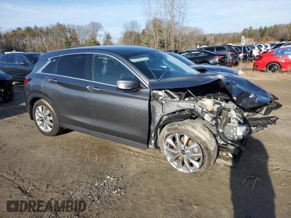 2022 Infiniti QX50 Pure with VIN 3PCAJ5AB8NF111516, listed as a Copart auction lot 84833324 with 70,844 mi miles and Salvage title. Bid and sale history available at DreamBid. Image 4.