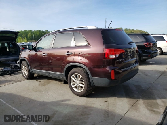 2015 Kia Sorento LX with VIN 5XYKTCA65FG617496, listed as a Copart auction lot 54191635 with 118,977 mi miles and Clean Title. Bid and sale history available at carsss.com. Image 2.