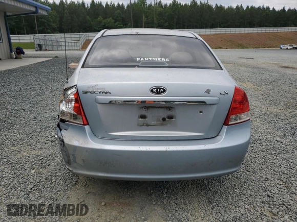 2007 Kia Spectra EX z VIN KNAFE121775389527, wystawiony jako Copart lot #56517285 z przebiegiem 340 861 mil mil oraz Szkoda całkowita • Salvage title. Historia ofert i sprzedaży dostępna na DreamBid. Obrazek 6.