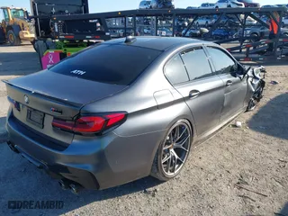 2019 BMW M5 Competition with VIN WBSJF0C59KB447419, listed as a IAAI auction lot 41997505 with 1 mi miles. Bid and sale history available at carsss.com. Image 4.