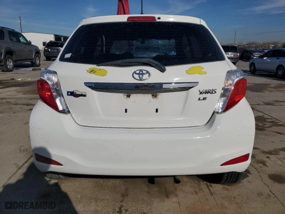 2012 Toyota Yaris L with VIN JTDJTUD38CD508320, listed as a Copart auction lot 88533985 with 0 mi miles and Salvage Title. Bid and sale history available at carsss.com. Image 6.