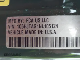 2022 Jeep Gladiator Texas Trail z VIN 1C6HJTAG1NL105124, wystawiony jako IAAI lot #42601707 z przebiegiem 52 064 mil mil oraz . Historia ofert i sprzedaży dostępna na DreamBid. Obrazek 9.