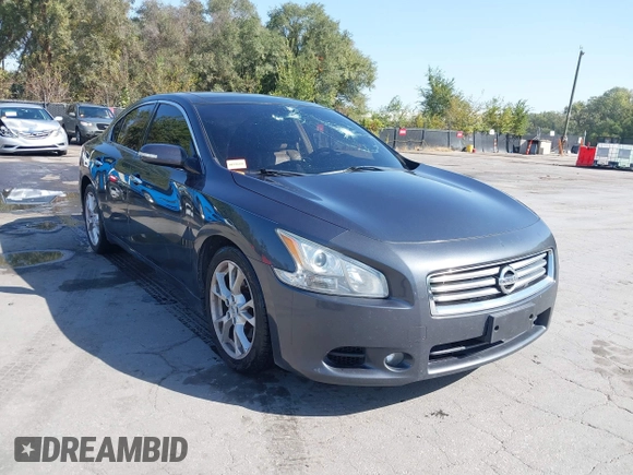 2013 Nissan Maxima SV with VIN 1N4AA5AP9DC807671, listed as a IAAI auction lot 40508617 with 119,647 mi miles and . Bid and sale history available at DreamBid. Image 1.