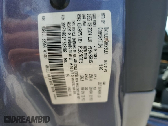 2007 Chrysler PT Cruiser with VIN 3A4FY48B17T512082, listed as a Copart auction lot 56967675 with 137,447 mi miles and Salvage title. Bid and sale history available at DreamBid. Image 12.