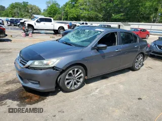 2014 Honda Accord Sport with VIN 1HGCR2F55EA136693, listed as a Copart auction lot 52370475 with 180,700 mi miles and Salvage Title. Bid and sale history available at carsss.com. Image 1.