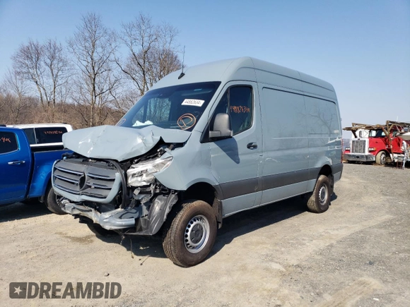 2021 Mercedes-Benz Sprinter with VIN W1Y4EBVY4MT082599, listed as a Copart auction lot 44882634 with 22,930 mi miles and . Bid and sale history available at DreamBid. Image 1.