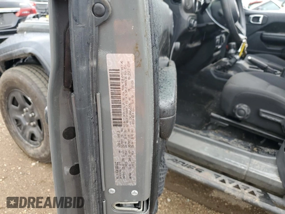 2020 Jeep Wrangler Willys with VIN 1C4GJXAN4LW225781, listed as a Copart auction lot 67316964 with 48,306 mi miles and Salvage title. Bid and sale history available at DreamBid. Image 12.