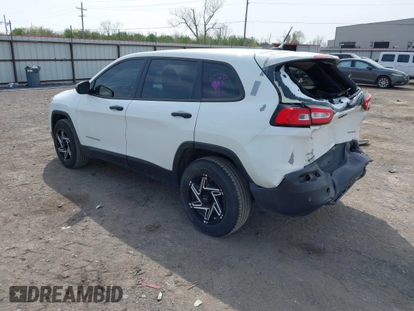 2016 Jeep Cherokee Sport with VIN 1C4PJMAB1GW218412, listed as a IAAI auction lot 41909027 with 167,206 mi miles. Bid and sale history available at carsss.com. Image 3.