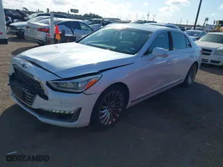 2019 Genesis G90 3.3T Premium with VIN KMHG34JA4KU053344, listed as a IAAI auction lot 41189899 with 15,663 mi miles. Bid and sale history available at carsss.com. Image 17.