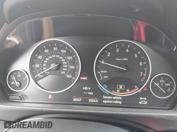 2015 BMW 3 Series 328i xDrive with VIN WBA3B3C54FJ984107, listed as a IAAI auction lot 41565829 with 98,557 mi miles and . Bid and sale history available at DreamBid. Image 16.