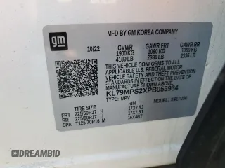 2023 Chevrolet TrailBlazer LT with VIN KL79MPS2XPB053934, listed as a Copart auction lot 47435005 with 21,830 mi miles and Salvage Title. Bid and sale history available at DreamBid. Image 13.