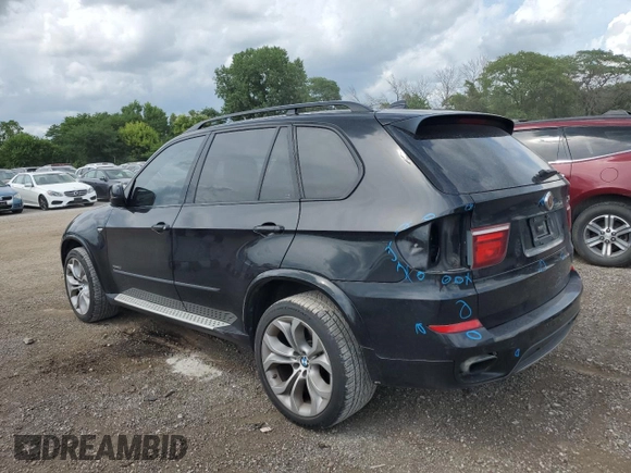 2012 BMW X5 50i with VIN 5UXZV8C51CL424965, listed as a Copart auction lot 64414455 with 121,894 mi miles and Clean title. Bid and sale history available at DreamBid. Image 2.