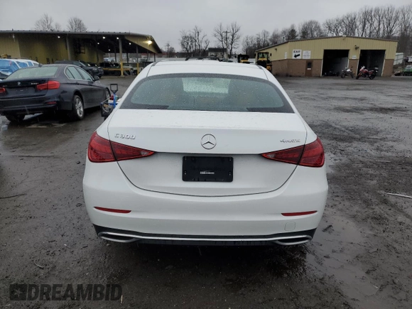 2022 Mercedes-Benz C 300 with VIN W1KAF4HB0NR044069, listed as a Copart auction lot 49874475 with Not Provided miles and Salvage Title. Bid and sale history available at DreamBid. Image 6.