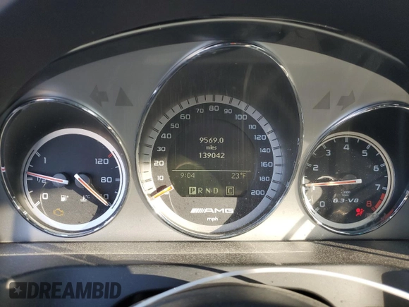 2010 Mercedes-Benz C 63 AMG with VIN WDDGF7HB0AF381056, listed as a Copart auction lot 86566504 with 139,042 mi miles and Salvage Title. Bid and sale history available at carsss.com. Image 9.