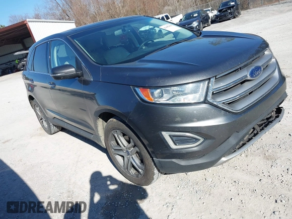 2015 Ford Edge Titanium z VIN 2FMTK3K90FBB13499, wystawiony jako IAAI lot #41492084 z przebiegiem 256 649 mil mil oraz . Historia ofert i sprzedaży dostępna na DreamBid. Obrazek 1.