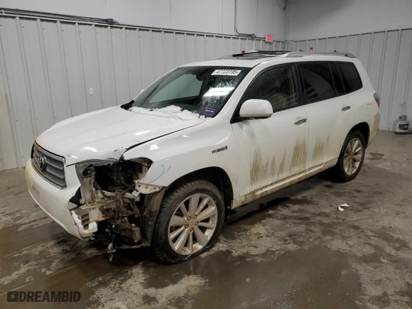 2010 Toyota Highlander Hybrid Limited w/3rd Row with VIN JTEJW3EH8A2041111, listed as a Copart auction lot 47723195 with 231,080 mi miles and Salvage Title. Bid and sale history available at carsss.com. Image 1.
