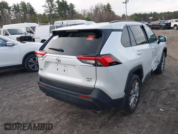 2024 Toyota RAV4 XLE Premium with VIN 2T3A1RFV2RW435605, listed as a IAAI auction lot 41817941 with 10,001 mi miles. Bid and sale history available at carsss.com. Image 4.