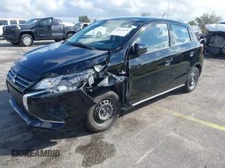 2024 Mitsubishi Mirage ES with VIN ML32AUHJ2RH019841, listed as a IAAI auction lot 41623414 with 6,629 mi miles and . Bid and sale history available at DreamBid. Image 2.