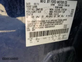 2011 Ford Edge SE with VIN 2FMDK3GC1BBA85523, listed as a Copart auction lot 50450625 with 255,232 mi miles and Clean Title. Bid and sale history available at carsss.com. Image 13.