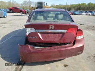 2011 Honda Civic LX with VIN 19XFA1F56BE026953, listed as a Copart auction lot 53395815 with 167,591 mi miles and Salvage Title. Bid and sale history available at DreamBid. Image 6.