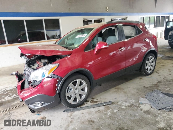 2016 Buick Encore Leather with VIN KL4CJCSB3GB704891, listed as a Copart auction lot 51579815 with 41,775 mi miles and Salvage Title. Bid and sale history available at carsss.com. Image 1.