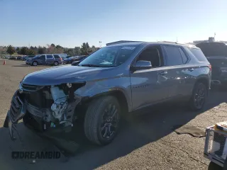 2021 Chevrolet Traverse RS with VIN 1GNERJKW1MJ157806, listed as a Copart auction lot 42218795 with 52,525 mi miles and Salvage title. Bid and sale history available at DreamBid. Image 1.