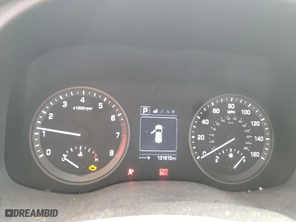 2016 Hyundai Tucson Eco with VIN KM8J3CA28GU160381, listed as a Copart auction lot 51021105 with 131,610 mi miles and Salvage Title. Bid and sale history available at carsss.com. Image 9.
