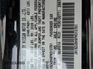 2023 Nissan Z Performance с VIN JN1BZ4BH9PM310761, выставлен на аукционе Copart как лот 54865925 с пробегом 6 541 миль миль и Списание • Salvage title. История ставок и продаж доступна на DreamBid. Изображение 12.